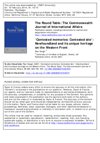 The Round Table Commonwealth, Round Table Commonwealth Journal Of International Affairs